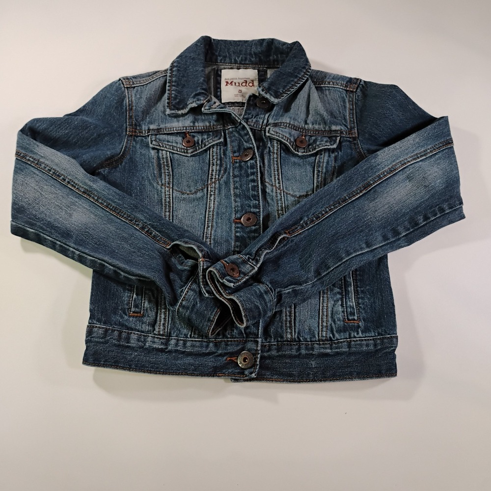 Mudd Juniors Size Small Denim Blue Trucker Jean Jacket Button Up